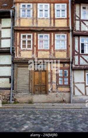 Historische Altstadt von Quedlinburg Foto Stock