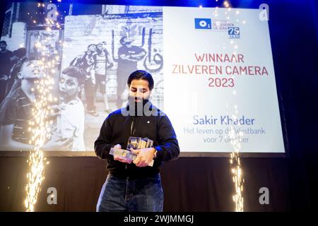 HILVERSUM - il fotografo Sakir Khader è stato dichiarato vincitore della camera d'Argento al Theater Gooiland. Il premio è per la migliore foto giornalistica dell'ultimo anno. ANP ROBIN UTRECHT netherlands Out - belgio Out Foto Stock