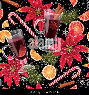 VIN brulé senza cuciture Illustrazione Vettoriale