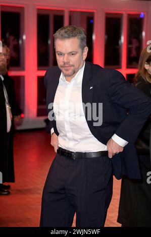 Matt Damon bei der Festivaleröffnung und der Premiere des Kinofilms 'piccole cose come queste / Kleine Dinge wie diese' auf der Berlinale 2024 / 74. Internationale Filmfestspiele Berlin im Berlinale Palast. Berlino, 15.02.2024 Foto Stock
