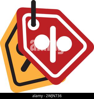 Icona dello sconto in un elegante stile piatto isolato. Icona della pagina sconti simbolo per il design del sito Web icona sconto logo, app, interfaccia utente. Icona di sconto Illustrazione Vettoriale