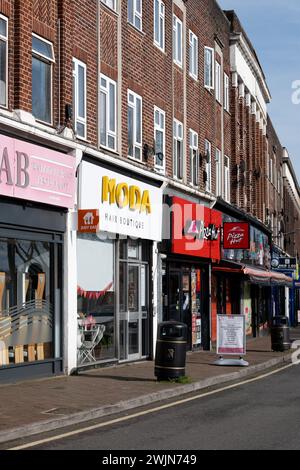 Negozi a Hagley Road West, Quinton, West Midlands, Inghilterra, Regno Unito Foto Stock