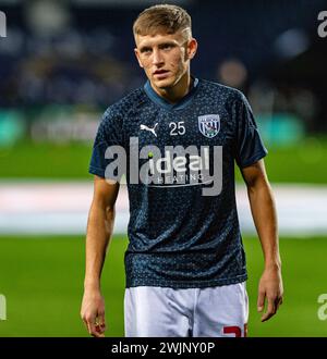 16 febbraio 2024: The Hawthorns, West Bromwich, West Midlands, Inghilterra; EFL Championship Football, West Bromwich Albion contro Southampton; Callum Marshall della WBA Foto Stock