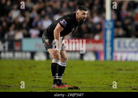 Will Lovell dei London Broncos durante la partita del primo turno della Super League Betfred St Helens vs London Broncos al Totally Wicked Stadium, St Helens, Regno Unito, 16 febbraio 2024 (foto di Steve Flynn/News Images) Foto Stock