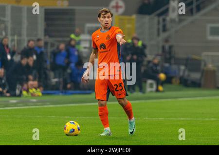 Milano, Italia - 16 febbraio 2024 - Inter-Salernitana serie A - barella Nicolò fc internazionale Credit: Kines Milano/Alamy Live News Foto Stock