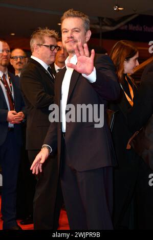 Matt Damon bei der Festivaleröffnung und der Premiere des Kinofilms 'piccole cose come queste / Kleine Dinge wie diese' auf der Berlinale 2024 / 74. Internationale Filmfestspiele Berlin im Berlinale Palast. Berlino, 15.02.2024 Foto Stock