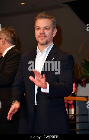 Matt Damon bei der Festivaleröffnung und der Premiere des Kinofilms 'piccole cose come queste / Kleine Dinge wie diese' auf der Berlinale 2024 / 74. Internationale Filmfestspiele Berlin im Berlinale Palast. Berlino, 15.02.2024 Foto Stock