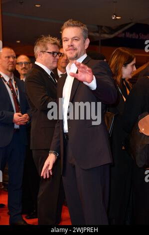 Matt Damon bei der Festivaleröffnung und der Premiere des Kinofilms 'piccole cose come queste / Kleine Dinge wie diese' auf der Berlinale 2024 / 74. Internationale Filmfestspiele Berlin im Berlinale Palast. Berlino, 15.02.2024 Foto Stock
