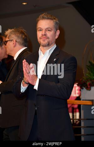 Matt Damon bei der Festivaleröffnung und der Premiere des Kinofilms 'piccole cose come queste / Kleine Dinge wie diese' auf der Berlinale 2024 / 74. Internationale Filmfestspiele Berlin im Berlinale Palast. Berlino, 15.02.2024 Foto Stock