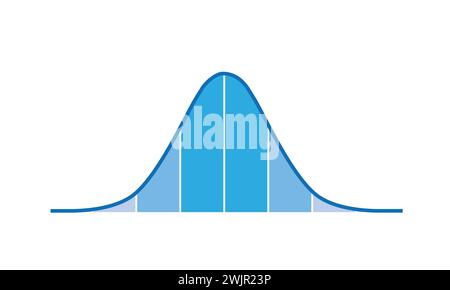 Distribuzione gaussiana, illustrazione Foto Stock