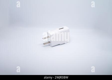 adattatore di ricarica usb 3,0 bianco Foto Stock
