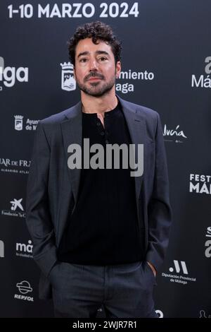 Madrid, Spagna. 15 febbraio 2024. EDU Rejón partecipa al Malaga Film Festival 2024 Photocall al Teatro reale. Credito: SOPA Images Limited/Alamy Live News Foto Stock