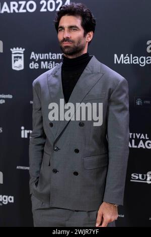 Madrid, Spagna. 15 febbraio 2024. Ruben Cortada partecipa al Malaga Film Festival 2024 Photocall al Royal Theater. Credito: SOPA Images Limited/Alamy Live News Foto Stock