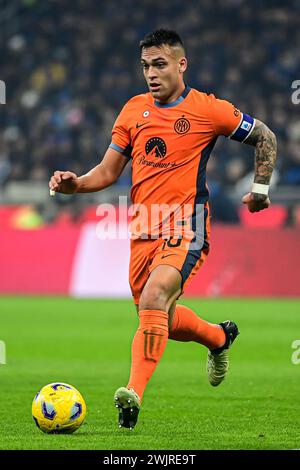 Milano, Italia. 16 febbraio 2024. Durante la partita di calcio di serie A Inter Milan contro Salernitana allo Stadio San Siro crediti: Piero Cruciatti/Alamy Live News Foto Stock