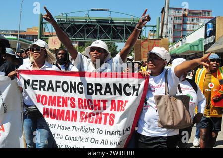 MACUA (Mining Affected Communities United in Action) protesta a Pretoria contro il Mineral Resources and Petroleum Act Foto Stock