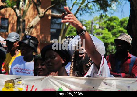 MACUA (Mining Affected Communities United in Action) protesta a Pretoria contro il Mineral Resources and Petroleum Act Foto Stock