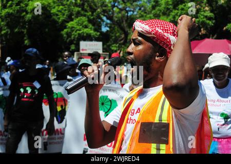 MACUA (Mining Affected Communities United in Action) protesta a Pretoria contro il Mineral Resources and Petroleum Act Foto Stock