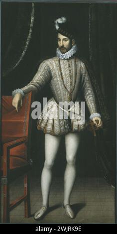 Workshop di Francois Clouet. "Carlo IX (1550-1574), re di Francia". Parigi, museo Carnavalet. Carlo IX, re di Francia. Ritratto nel piede. Fragola, francese, francese, Re Francia, Re Francia, Re Francia, Ruff, Renaissance, Valois Foto Stock