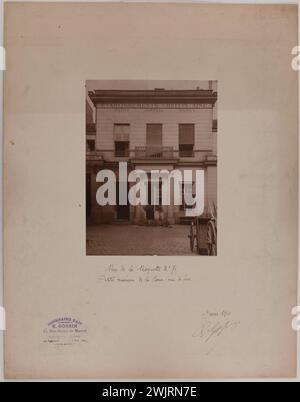 Gossin, E. Rue de la Roquette n° 71. / Piccolo dal cortile dal davanti. "Facciata degli stabilimenti di Ebstein Elder, vista da un couor interno, undicesimo arrondissement, Parigi". nel 1910-06-1910-06. Parigi, museo Carnavalet. 123820-17 Foto Stock