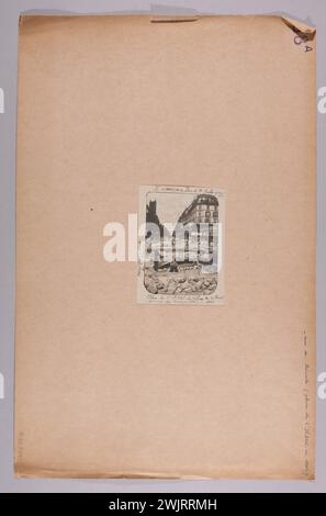 Anonimo, Metropolitan Works nel 1901, rue de Rivoli, Place de l'Hotel-de-Ville, IV arrondissement, Parigi. (Titolo fittizio), 1901. Barilotto gelatino-argento. Museo Carnavalet, storia di Parigi. Foto Stock