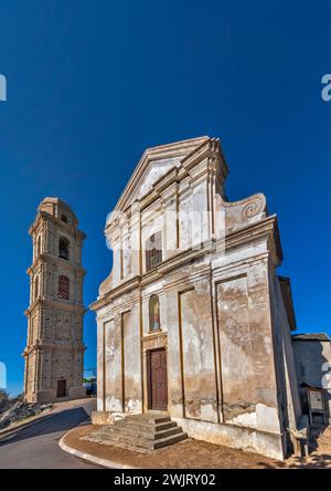 Saint-Cyr chiesa di Pieve, il Nebbio regione, Haute-Corse reparto, Corsica, Francia Foto Stock