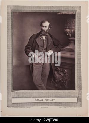 Ritratto di Octave Feuillet (1821-1890), scrittore, nella serie Contemporary Galerie. Fotografia di Adam Tony Samuel Salomon. Photoglyputie. 1876-1884. Parigi, museo Carnavalet. 99126-18 SCRITTORE Foto Stock