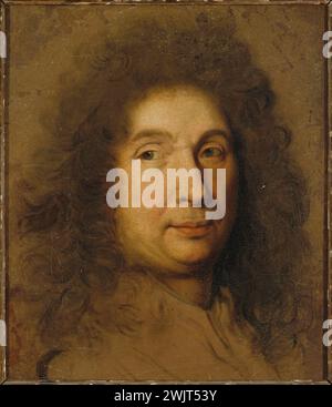 Attribuito a Charles le Brun (1619-1690). "Autoritratto". Parigi, museo Carnavalet. 35196-4 Autoritratto, decoratore, scuola francese, pittore francese, parrucca, verticale Foto Stock