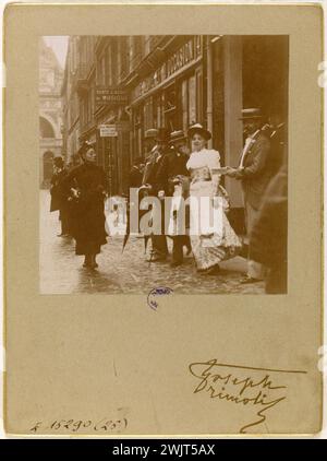 Ritratto di Réjane, attrice, (Gabrielle Réju, Dame Porel dit), (1856-1920). Fotografia di Joseph Trimoli. Disegno gelatino-argentic. Parigi, museo Carnavalet. 99317-24 ATTRICE Foto Stock
