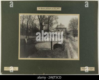 Case precedenti al XIX secolo situate nel dipartimento della Senna, ad eccezione delle fortificazioni. Choisy-le-ROI. I fossi del castello. Marzo 1907. Fotografia di Séeberger Frères. Estrazione gelatino-argento-bromuro. Parigi, museo Carnavalet. 123887-17 Foto Stock