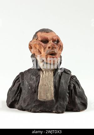 Honoré Daumier (1808-1879). Ritrattista di André-Marie-Jean-Jacques Dupin, dit Dupin elder (1783-1865), vice, avvocato e accademico. Terracotta policroma, stampaggio, 1832. Parigi, museo Carnavalet. 54222-10 accademico, avvocato, busto, deposizione, spazio, politico francese, policromo, terracotta, vista frontale Foto Stock