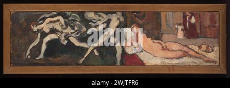 Louis Valtat (1869-1952). "Studi secondo la Venere di Urbin del Tiziano e le corse Atalante di Guido reni hanno realizzato durante la mostra" l'arte italiana "al Petit Palais". Olio su cartone. 1935. Museo di Belle Arti della città di Parigi, Petit Palais. 143989-29 olio su tela Foto Stock