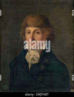 Louis Antoine de Saint-Just (1767-1794), politico. Parigi, museo Carnavalet. 27102-10 politico francese, ritratto, rivoluzione francese, rivoluzionario Foto Stock