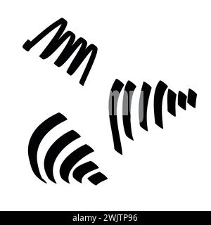 Set vettoriale di elementi di pennello in grassetto astratti per tracciare. Macchie di vernice grunge disegnate a mano. Linee di traccia tracciate a inchiostro isolato per la progettazione. Illustrazione Vettoriale