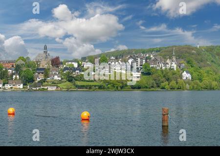 Città di Wetter Ruhr a Harkortsee, fiume Ruhr, Ruhrgebiet, Renania settentrionale-Vestfalia, Germania Foto Stock