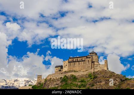 Veduta della Basilica di Valere a Sion, Svizzera Foto Stock