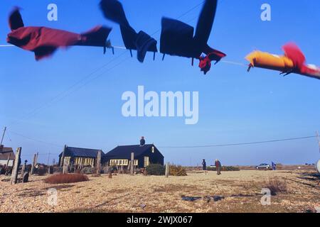 Derek Jarman's cottage a Dungeness. Kent. In Inghilterra. Regno Unito Foto Stock