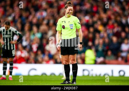 L'arbitro Kirsty Dowle durante la partita Barclays fa Womens Super League tra Arsenal e Manchester United all'Emirates Stadium di Londra, Inghilterra. (Liam Asman/SPP) credito: SPP Sport Press Photo. /Alamy Live News Foto Stock