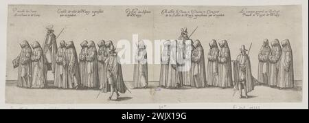 Friedrich Brentel, noto come Brenten il padre (1580-1651). Pompa funebre di Carlo terzo del nome, Duca di Lorena, realizzata a Nancy l'anno 1608, ventunesimo Consiglio di rappresentanza della processione: provosto di sieurs e marescialli (bianco 34 pagina 516; Andreas Andresen 10, volume 4 , pagina 192). Incisione. 1609. Museo di Belle Arti della città di Parigi, Petit Palais. 100465-5 incisione, XVII XVII XVII XVII XVII XVII XVII XVII XVII XVII XVII XVII SECOLO Foto Stock