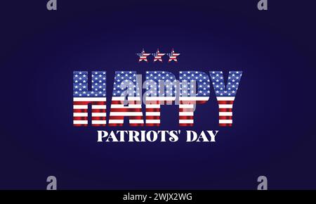 911 Patriots Day non dimenticheremo mai il design del testo e lo sfondo della bandiera usa Illustrazione Vettoriale