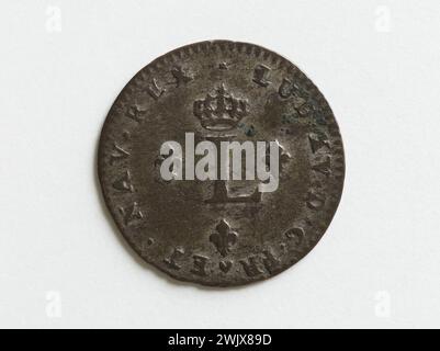 Anonimo. Piano doppio di Luigi XV, 1762. Miliardi, 1762. Parigi, Museo Carnavalet. Numismatics, sala valuta, 18 18 18 18 18 18 18 18 18 18 xviii secolo, in parte Foto Stock