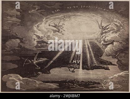 Figura di Francesco Nicolas (1825-1901). Lavoratori marittimi. Carta all'albumina. 1868 Parigi, casa di Victor Hugo. Foto Stock