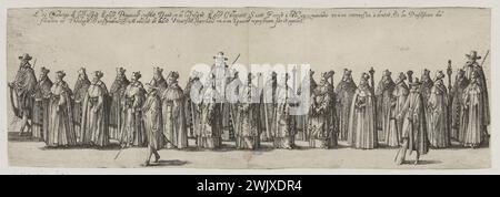 Friedrich Brentel, noto come Brenten il padre (1580-1651). Pompa funebre di Carlo terzo del nome, Duca di Lorena, realizzata a Nancy l'anno 1608, dodicesimo Consiglio di rappresentanza della processione: I canoni (il bianco 25 pagina 516; Andreas Andresen 10, volume 4, pagina 192). Incisione. 1609. Museo di Belle Arti della città di Parigi, Petit Palais. 100464-27 incisione, XVII XVII XVII XVII XVII XVII XVII XVII XVII XVII XVII XVII SECOLO Foto Stock