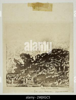 Roche, Pierre (n.1855-D.1922-01-18), (Moschea) Sidi Abder Rahman (Algeri) (titolo principale), 1895. Gypsography, Brown Draw .. Petit Palais, Museo di Belle Arti della città di Parigi. Foto Stock