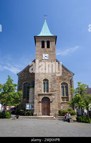 St Johannes Baptist, chiesa cattolica, piazza del mercato, Blankenstein, Hattingen, Renania settentrionale-Vestfalia, Germania, Europa Foto Stock