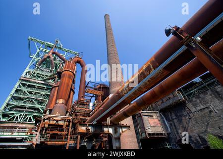 Ex acciaierie Henrichshütte, Hattingen, distretto della Ruhr, Renania settentrionale-Vestfalia, Germania, Europa Foto Stock