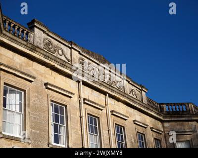 Kilnwick Percy Hall, aspetto meridionale, fregio da parapetto Foto Stock