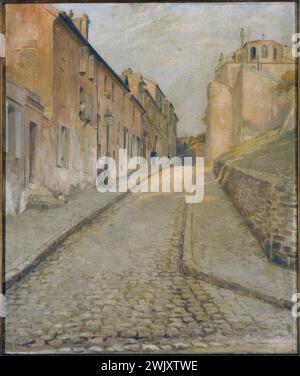 Edouard Zawiski. "Cortot Street a Montmartre, vista su rue des Saules". Olio su tela, 1898. Parigi, museo Carnavalet. Arrondissement XVIII, Montmartre, rue Cortot, rue des Aules, rue Pavee, terza repubblica, 18 18 18, olio su tela Foto Stock