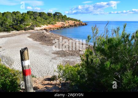 Gran Recorrido GR 92, Costa Dorada, Spagna Foto Stock