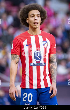 Madrid, Spagna. 17 febbraio 2024. Axel Witsel dell'Atletico Madrid visto durante la partita di calcio la Liga EA Sports 2023/24 tra Atletico Madrid e Las Palmas allo stadio Metropolitano di Madrid, Spagna. Credito: Agenzia fotografica indipendente/Alamy Live News Foto Stock