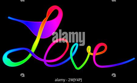 Un'onda sonora digitale su sfondo nero Foto Stock